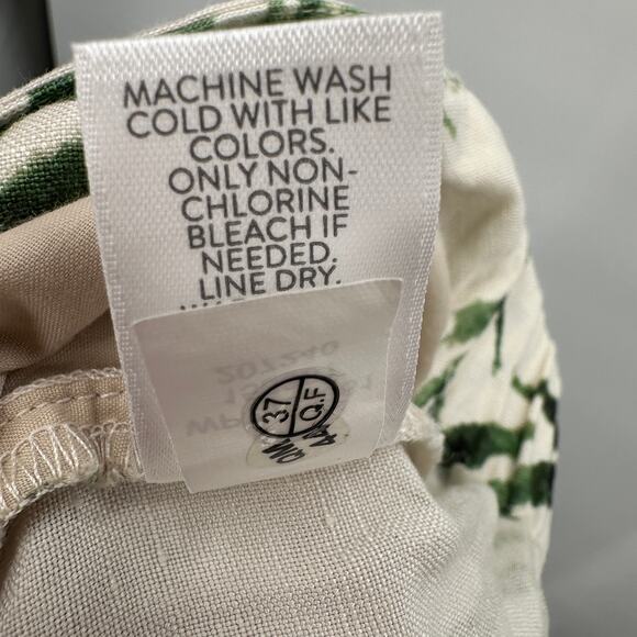 J. JILL Barley Linen Blend Palm Print Wide Leg Culotte Pants // L - Picture 11 of 11